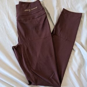 Gymshark x Whitney Simmons chocolate brown leggings v2
